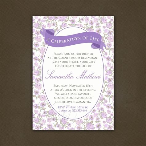 celebration of life invitation|celebration of life printable invitation.